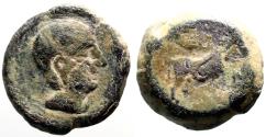 Ancient Coins - Spain. Castulo AE23 as. Bull
