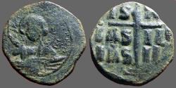 Ancient Coins - Romanus III AE28 Follis Anonymous class B.  Christ / Cross on steps
