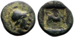 Ancient Coins - Phrygia, Kibyra AE12 Bull butting right
