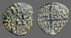 World Coins - Spain.  Alfonso X billon denaro 1252-1254