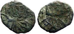 Ancient Coins - Leo V The Armenian & Constantine AE18 Follis. Syracuse