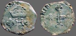 World Coins - France. Henry III. AR26 Billon Gros of 6 Blancs.  1588