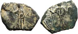 Ancient Coins - Manuel I AE Tetarteron  AE18 Tetarteron.  Christ stg / Manuel Stg