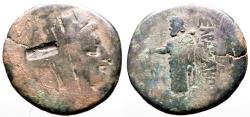 Ancient Coins - Phrygia, Synnada. AE22 Tyche / Zeus.  countermark