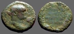 Ancient Coins - Vespasian, AE22 Sardes, Lydia.  city name in wreath