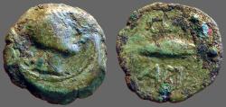 Ancient Coins - Spain, Cunbaria AE20 Bust rt / Dolphin left