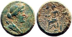 Ancient Coins - Lydia. Philadelphia AE20 Hermippos, son of Hermogenes, archiereus