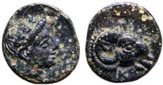 Ancient Coins - Troas, Kebren AE9.5 Ram / Apollo