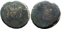 Ancient Coins - Roman Republic Anonymous AE33 As. Janus / Galley Prow. Wolf and twins series