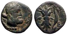 Ancient Coins - Pisidia, Selge AE13 Herakles w. club / Thunderbolt & bow