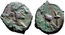 Ancient Coins - Gordian III & Tranquillina AE32 Singara, Mesopotamia. Tyche