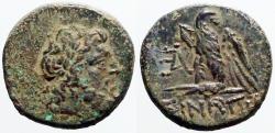 Ancient Coins - Paphlagonia, Sinope AE19 Zeus / Eagle on thunderbolt