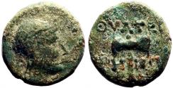 Ancient Coins - Lydia, Thyateira AE16 Apollo / Labrys