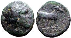 Ancient Coins - Aeolis, Aigai AE17 Apollo / Goat