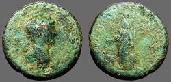 Ancient Coins - Agrippina Junior AE19 Phokaia, Ionia.  Minerva w. patera
