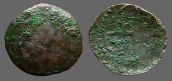 Ancient Coins - Bulgaria. Ivan and Theodora AE18 trachy. ornamented cross