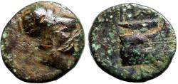 Ancient Coins - Macedon. Demetrios I Poliorketes AE16 Athena / Galley