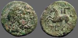 Ancient Coins - Termessus Maior AE17 Zeus / Horse galloping.