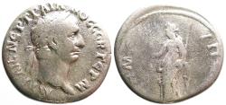 Ancient Coins - Trajan AR21 Didrachm. Cappadocia, Caesarea. Eleutheria holding pileus & rod