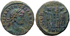 Ancient Coins - Constantine II as Caesar AE17.5 Soldiers & signa