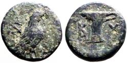 Ancient Coins - Aeolis, Kyme AE11 Eagle / Cup