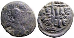 Ancient Coins - Romanus III AE32 Follis Anonymous class B.  Christ / Cross on steps
