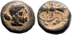 Ancient Coins - Pisidia, Selge AE13 Herakles & club / Thunderbolt & bow