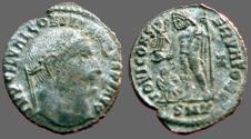 Ancient Coins - Constantine the Great AE21 Follis.  Jupiter w. Victory
