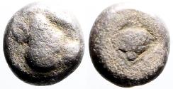 Ancient Coins - Lesbos AR8 Obol. Boar's head right / Incuse pattern