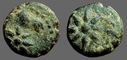 Ancient Coins - Pontos AE11  Head of horse right, w. star / Comet w. 8 point tail   