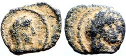 Ancient Coins - Nabataea. Aretas IV & Shuqailat AE10
