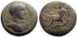 Ancient Coins - Hadrian AE20 Phrygia, Apamea. River God Marsyas