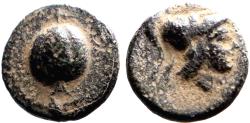 Ancient Coins - Pamphylia, Side AE10.5 Pomegranate / Athena