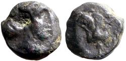 Ancient Coins - Islands off Caria, Rhodes AE9 Nymph Rhodos / Rose