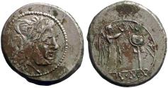 Ancient Coins - Roman Republic AR18 Victoriatus / Jupiter