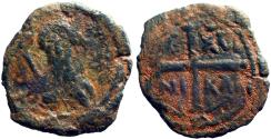 Ancient Coins - Principality of Antioch. Tancred. Regent AE20 Follis. Cross.