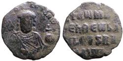 Ancient Coins - Romanus I AE23 Follis. Romanus w. transverse labarum and globus cruciger