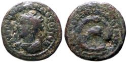 Ancient Coins - Philip I the Arab AE19 Mesopotamia, Nisibis. Ram springing within wreath