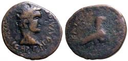 Ancient Coins - Claudius AE20 Assarion. Phrygia, Amorium. Eagle