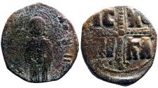 Ancient Coins - Anonymous Class C AE26 Follis. Attributed to Michael IV