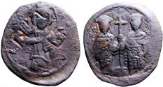 Ancient Coins - Constantine X and Eudocia AE30 Follis