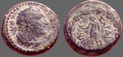 Ancient Coins - Sardes, Lydia AE16 Herakles / Apollo w. bird & laurel branch
