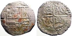 World Coins - Bolivia. Philip III AR32 Cob 8 Reales. Potosi.