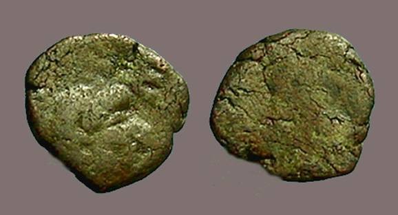 Ancient Coins - Leo I AE4 (12mm) nummus / lion reverse.  Constantinople.  