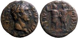 Ancient Coins - Nerva AE18.5 Pisidia, Sagalassus. Dioscuri holding spears