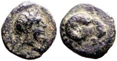 Ancient Coins - Troas, Kebren AE9 Ram / Apollo