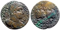 Ancient Coins - Gallienus AE22 Phrygia, Hierapolis. Homonoia issue with Smyrna