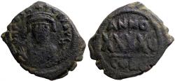 Ancient Coins - Phocas AE30 Follis.  XXXX. year 5.  Constantinople