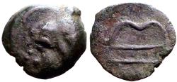 Ancient Coins - Cimmerian Bosporos, Pantikapaion AE17 Pan / Bow & Arrow