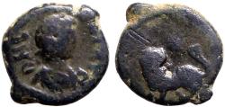 Ancient Coins - Leo I AE11 nummus / Lion. Constantinople